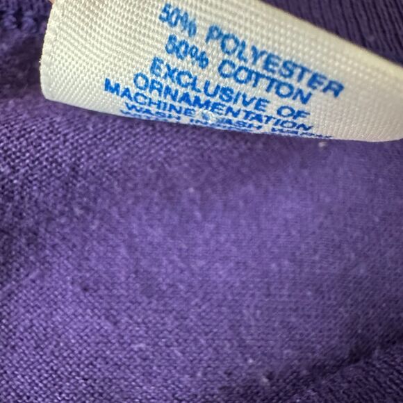 Vintage Velva Sheen Disney Mickey Lahaska T-Shirt Men’s Large Purple 80s USA Tee - Picture 7 of 12